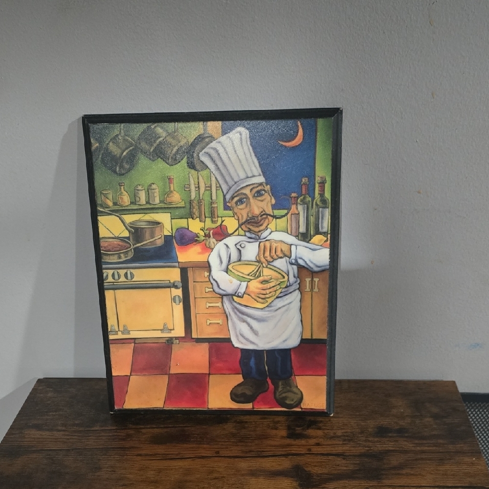 Colorful Chef Kitchen Wall Art